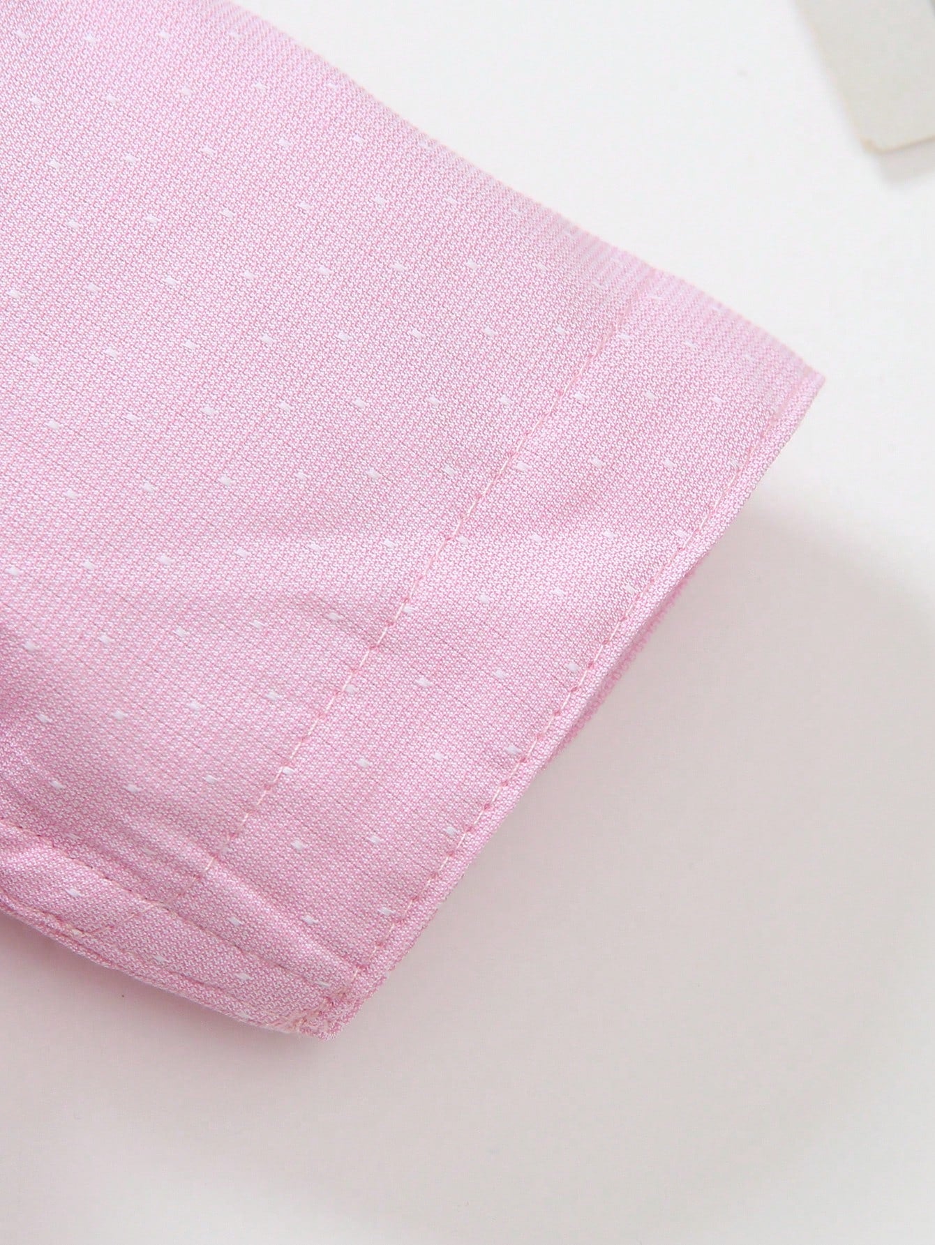 Young Boy 1pc Casual Single Pocket Polka Dot Jacquard Collar Shirt, Pink, Spring/Summer, Suitable For Beach Vacation, Casual Party, Birthday Party, Junior Host Speaking