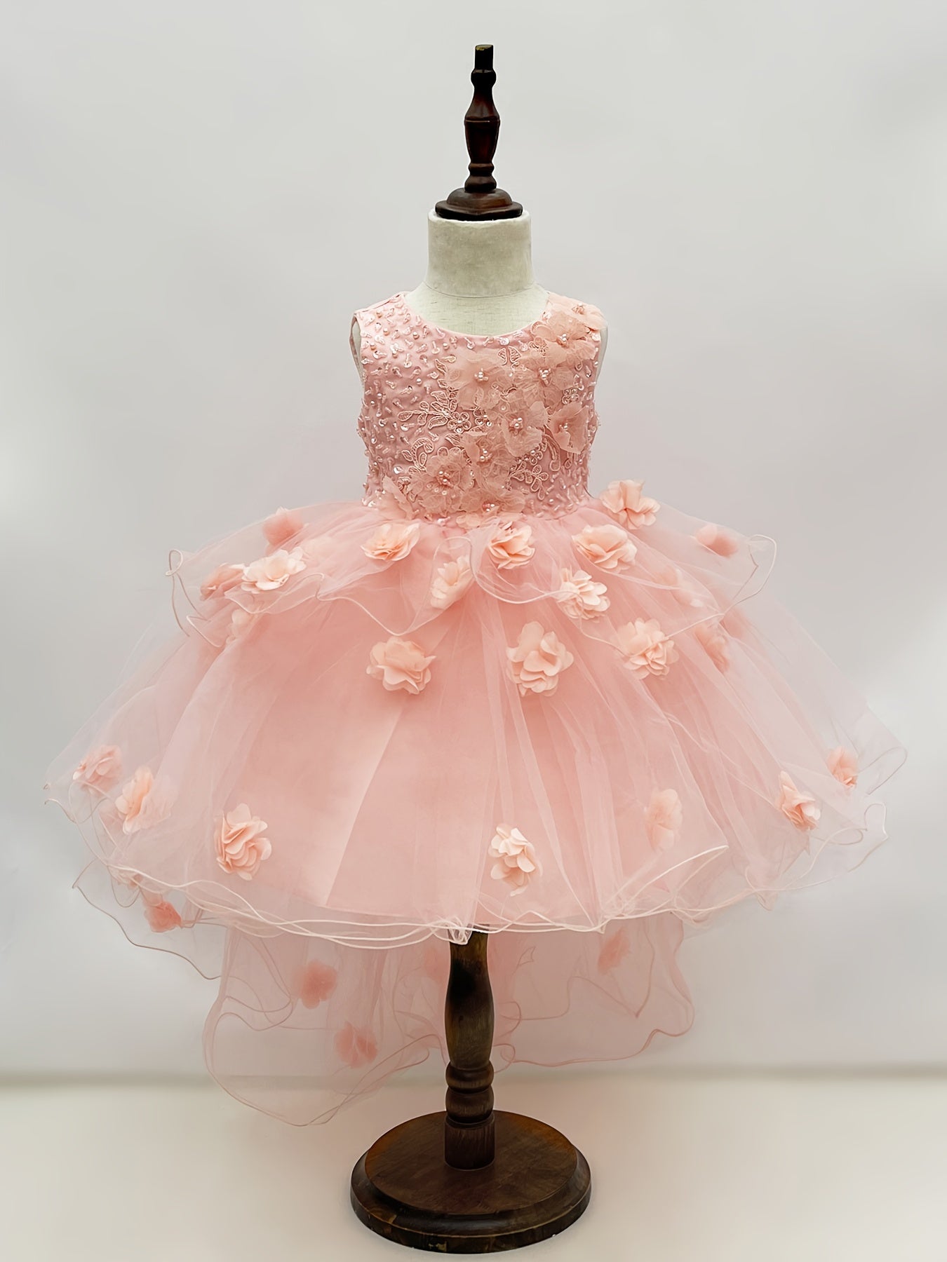 New Girl's Special Occasion Tail Dress Handmade Suitable for Wedding, Flower Boy, Birthday Party, Hosting Performance Dress, Attending Important Festivals Dress, Showcasing Nobility and Elegance Dress