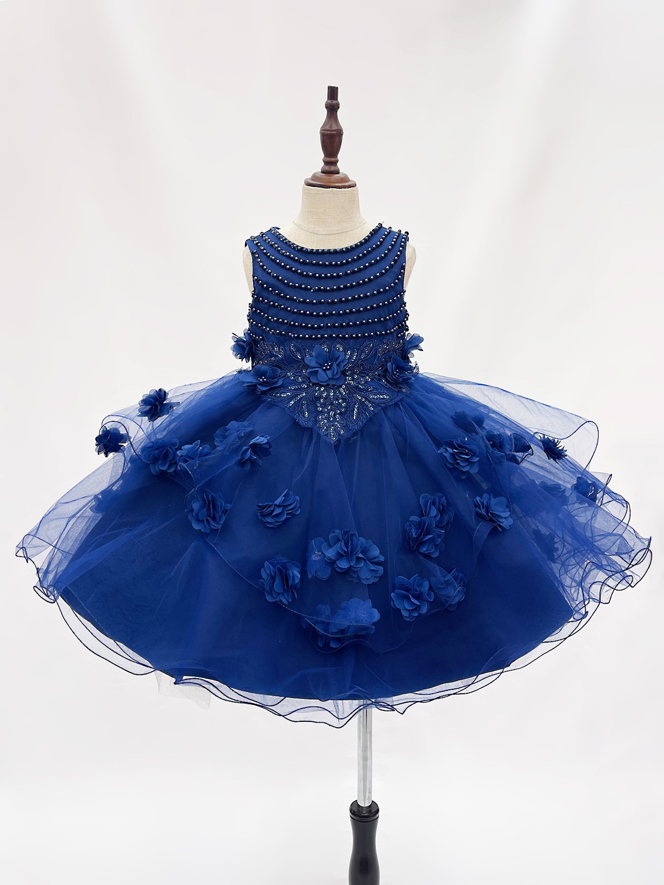 D005 New Handmade Girls' Wedding Dress Birthday Party Princess Beauty Pageant Dress Children's Ball Dress Flower Girl Extra Long Dress Bridesmaids Wedding Dress Bridesmaids Wedding Beauty Pageant Party Princess Set
