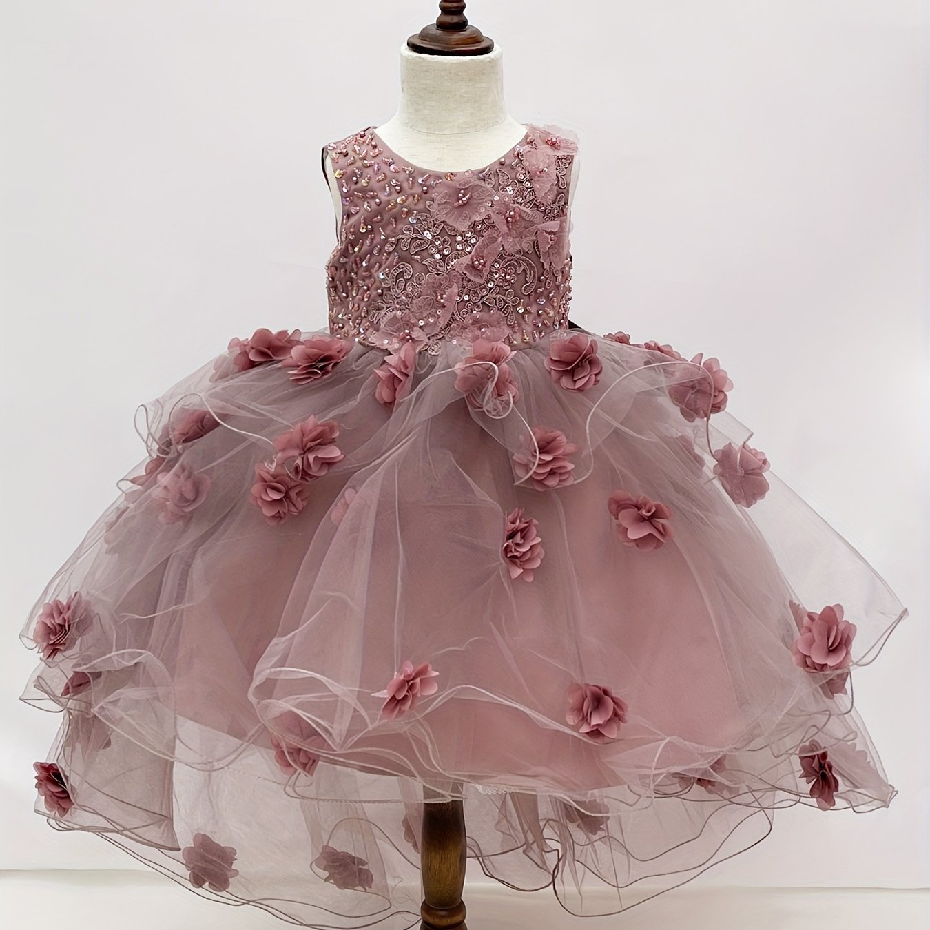 New Girl's Special Occasion Tail Dress Handmade Suitable for Wedding, Flower Boy, Birthday Party, Hosting Performance Dress, Attending Important Festivals Dress, Showcasing Nobility and Elegance Dress