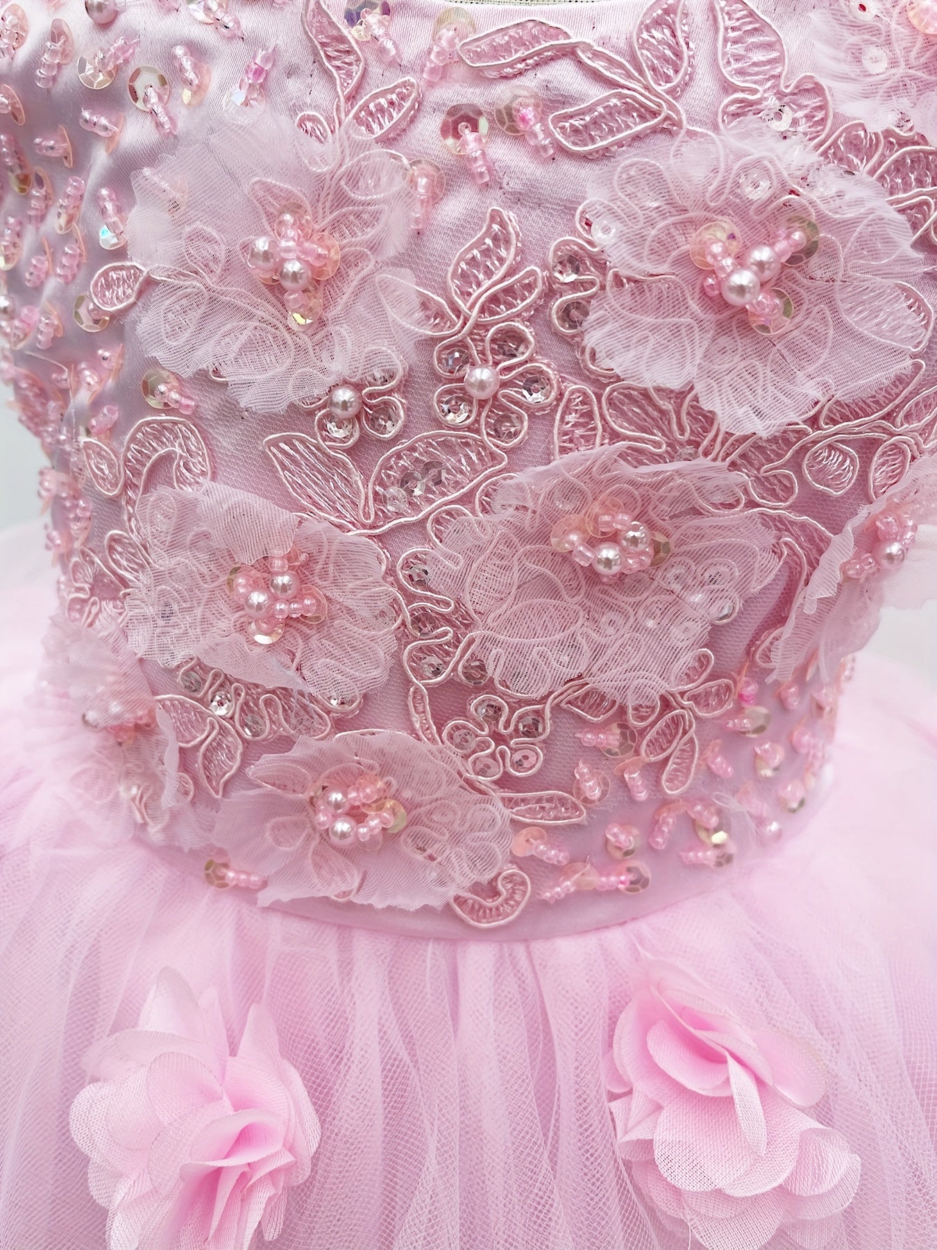 New Girl's Special Occasion Tail Dress Handmade Suitable for Wedding, Flower Boy, Birthday Party, Hosting Performance Dress, Attending Important Festivals Dress, Showcasing Nobility and Elegance Dress