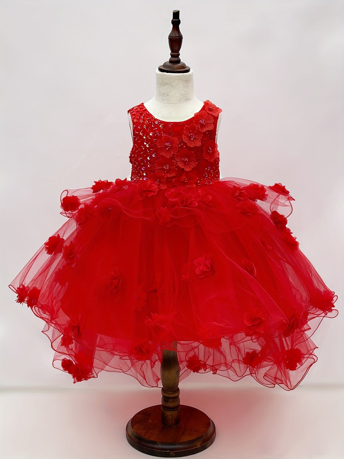 New Girl's Special Occasion Tail Dress Handmade Suitable for Wedding, Flower Boy, Birthday Party, Hosting Performance Dress, Attending Important Festivals Dress, Showcasing Nobility and Elegance Dress